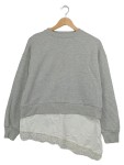 Vorschaubild 1 von Sweatshirt Gr. 164 grau Spitzen-Einsatz Pullover