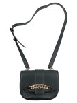 Vorschaubild 1 von Umhängetasche Schwarz Leder Gold Kette