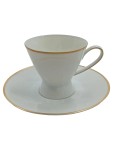 Vorschaubild 1 von Kaffeetasse Unterteller Porzellan Goldrand