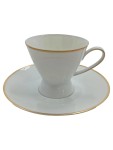 Vorschaubild 1 von Tasse Unterteller Goldrand Porzellan Kaffeetasse
