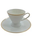 Vorschaubild 1 von Tasse Unterteller Goldrand Porzellan Kaffeetasse