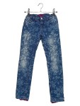 Vorschaubild 1 von Jeans Regular Fit Blau Blumenmuster Gr. 134