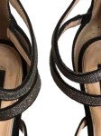 Vorschaubild 2 von Sandaletten Damen Gr. 40 Schwarz Leder Reißverschluss 11 cm Uni