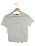 Vorschaubild 1 von Bluse Spitze Weiß Kurzarm Elegant Gr. 36