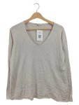 Vorschaubild 1 von Langarmshirt V-Ausschnitt Beige Gr. 42