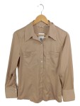Vorschaubild 1 von Bluse Langarm Hemd Kragen Knopfleiste Beige Gr. 36