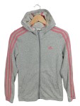 Vorschaubild 1 von Trainingsjacke Gr. 170 grau pink Streifen Kapuze