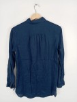 Vorschaubild 2 von Bluse Damen Gr. 36/S Blau Baumwolle Basic Langarm Alltag Frühjahr/Sommer