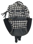 Vorschaubild 1 von Rucksack Houndstooth Muster Schwarz Weiß Damen Casual
