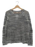 Vorschaubild 1 von Damen Pullover Strick Melange Grau Weiß Gr. 40 Casual