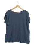 Vorschaubild 1 von T-Shirt Damen Gr. 42 Dunkelblau Glitzernd Rüschenärmel