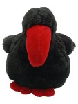 Vorschaubild 2 von Kuscheltier Rabe Plüsch Vogel schwarz rot 26cm