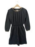 Vorschaubild 1 von Kleid Gr. 140 schwarz gold Glitzer Langarm festlich