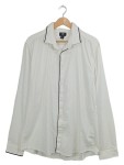 Vorschaubild 1 von Slim Fit Freizeithemd Herren Gr. 52, XL Weiß Kontrastpaspel Langarm