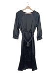 Vorschaubild 1 von Abendkleid schwarz Langarm mit Bindegürtel Gr.38