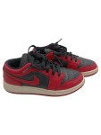 Vorschaubild 1 von Air Jordan 1 Low Sneaker Kinder Gr. 38 Schwarz Rot Leder