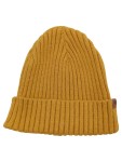 Vorschaubild 1 von Beanie Mütze Senfgelb Rippstrick Umschlagbund Damen Winter