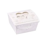 Vorschaubild 2 von 10er Set Geschenkboxen Hochzeit Weiß 7,5cm