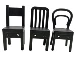 Vorschaubild 1 von Puppenhaus 3x Stühle Schwarz Kunststoff Modern