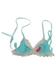 Vorschaubild 1 von Bikini Oberteil Gr.36 türkis mit Spitze Schleife Damen