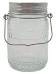 Vorschaubild 1 von Windlicht Glas Metall Vintage Transparent 10x16 cm