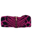 Vorschaubild 1 von Bikini Oberteil Bandeau Reißverschluss Pink Schwarz