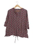Vorschaubild 1 von Bluse Gr. 46 Blumenmuster Tunnelzug Viskose