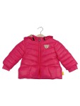 Vorschaubild 1 von Steppjacke Baby Mädchen Gr. 74 Pink Kapuze Teddy Applikation