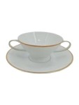 Vorschaubild 1 von Tasse Unterteller Goldrand Porzellan Kaffeetasse