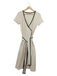 Vorschaubild 1 von Wickelkleid Cocktailkleid Gr. 38 Creme Borte