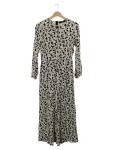 Vorschaubild 1 von Jumpsuit Blumenmuster Langarm Gr. 38 Schwarz Weiß