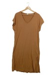 Vorschaubild 1 von Sommerkleid Braun Gr. 40 V-Ausschnitt Kurzarm