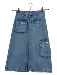 Vorschaubild 1 von Jeansrock Gr. 128 hellblau Cargo Taschen
