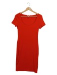 Vorschaubild 1 von Sommerkleid Rot Gr. 36 Kurzarm Rundhals Viskose