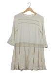 Vorschaubild 1 von Sommerkleid Boho Spitze Creme Langarm Gr. 38