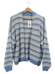 Vorschaubild 1 von Strickjacke Gr. 34 blau-rosa gestreift Oversized