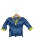 Vorschaubild 1 von Langarmshirt Gr. 80 gestreift blau Knopfleiste