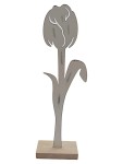 Vorschaubild 1 von Dekofigur Tulpe Metall Holz Landhausstil 28cm