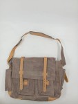 Vorschaubild 4 von Vintage Umhängetasche Messenger Bag Grau 50x32cm