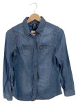 Vorschaubild 1 von Hemdbluse Jeansbluse Blau Langarm Gr. 34