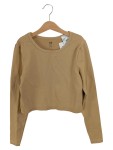 Vorschaubild 1 von Sport Langarmshirt gerippt beige Gr. 38