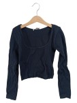 Vorschaubild 1 von Langarmshirt Rippstrick Schwarz Gr. 36