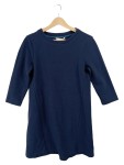 Vorschaubild 1 von Strickkleid Gr. 36 Dunkelblau Rippenmuster Langarm