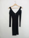 Vorschaubild 2 von Strickkleid Gr. 40 schwarz Zopfmuster Cut-Outs