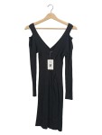 Vorschaubild 1 von Strickkleid Gr. 40 schwarz Zopfmuster Cut-Outs