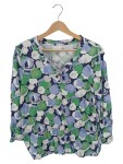 Vorschaubild 1 von Bluse Blumenmuster Blau Grün Weiß Gr. 36