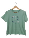 Vorschaubild 1 von T-Shirt Gr. 36 Grün Blumen Herz Print