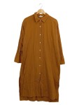 Vorschaubild 1 von Blusenkleid Langarm Braun Crinkle Look Gr. 36