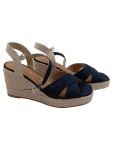 Vorschaubild 1 von Wedges Sandalen Riemchen Blau Gr. 43