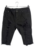 Vorschaubild 1 von Jeans Shorts Gr. 33 Schwarz Destroyed Fransen